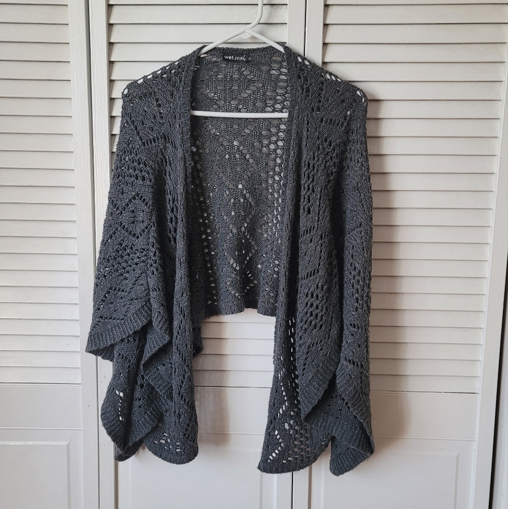 WET SEAL Vintage Y2K Crochet Shrug, Size OS